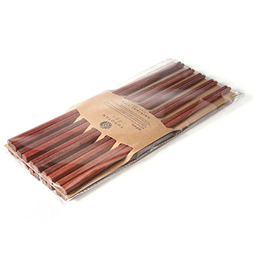 Wiederverwendbare Essstäbchen aus Bambus, 10 Paar Essstäbchen, wiederverwendbare Essstäbchen für Reisen, Chinesisch, Koreanisch, Japanisch, Bambus, Spülmaschinenfest, A von NTCE