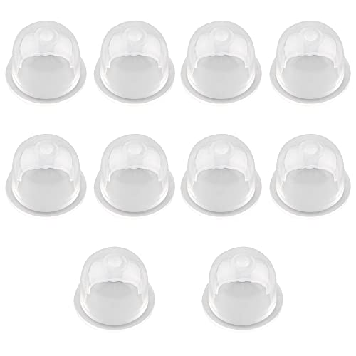 Niuhong 10 Pcs Zündkapsel Primer Pumpe Vergaser Birne Pump Kraftstoffpumpe Vergaser Universal Kunststoff Pumpe Ersatz Primer Kolben Bulb Vergaseröl Kettensägen Trimmer Primer Ersatzlampe Zubehör von Niuhong