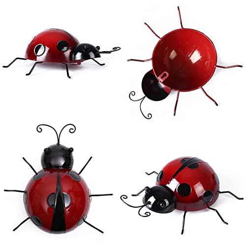 Niuhong 4 Pcs Marienkäfer Garten Deko Ladybug Wandskulptur Dekoration Metall Käfer Wanddeko Gartenzaun Innen Rost Deko Balkon Deko Insekten Home Dekorationen 3D Wanddekor Insekt Zäune Decor Rot Niuhong 4 Pcs Marienkäfer Garten Deko Ladybug Wandskulptur Dekoration Metall Käfer Wanddeko Gartenzaun Innen Rost Deko Balkon Deko Insekten Home Dekorationen 3D Wanddekor Insekt Zäune Decor Rot von Niuhong