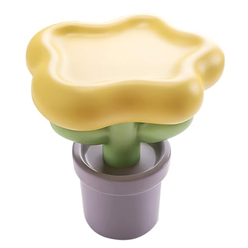 NTDMSFWM Blumenförmiger Beistelltisch aus Kunstharz, moderner Akzent-Beistelltisch for Wohnzimmer, Schlafzimmer oder Balkon, platzsparender Kleiner Couchtisch for die Inneneinrichtung(Yellow) von NTDMSFWM