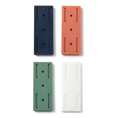 Punch-Free Socket Holder Klebe-Steckdosenhalter Wandmontierter Steckerfixierer-Aufkleber Plug-in-Überspannungsschutzhalter for die Tischwand zu Hause(Color:Green+Blue+White+Pink) von NTDMSFWM