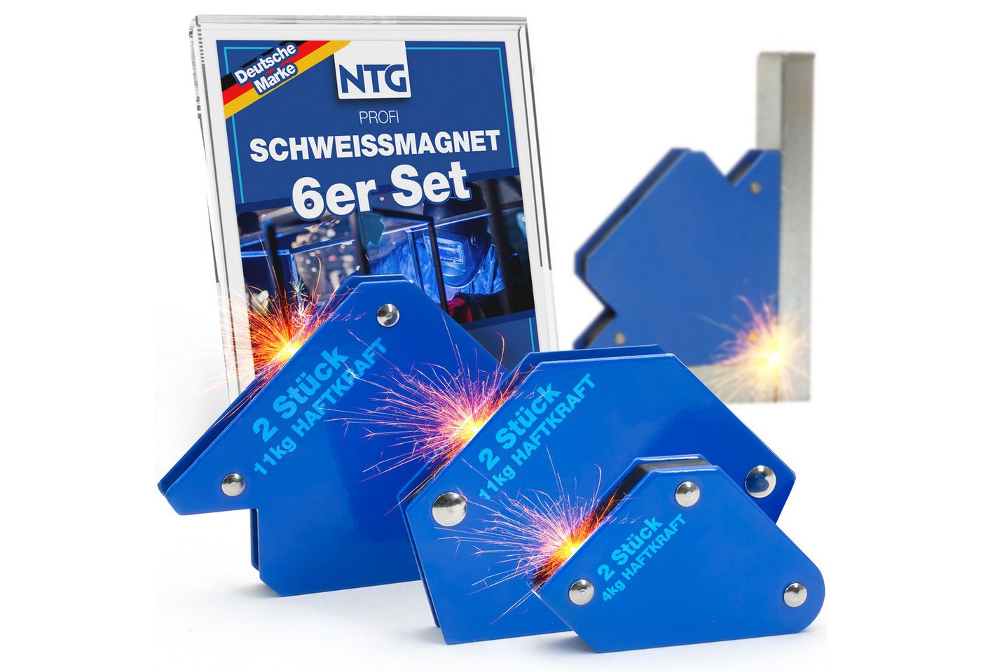 NTG Nutzfahrzeug Technik GmbH Anschlagwinkel NTG Magnet Schweißwinkel Set: 6 Stück mit hoher Haftkraft NTG Nutzfahrzeug Technik GmbH Anschlagwinkel NTG Magnet Schweißwinkel Set: 6 Stück mit hoher Haftkraft von NTG Nutzfahrzeug Technik GmbH