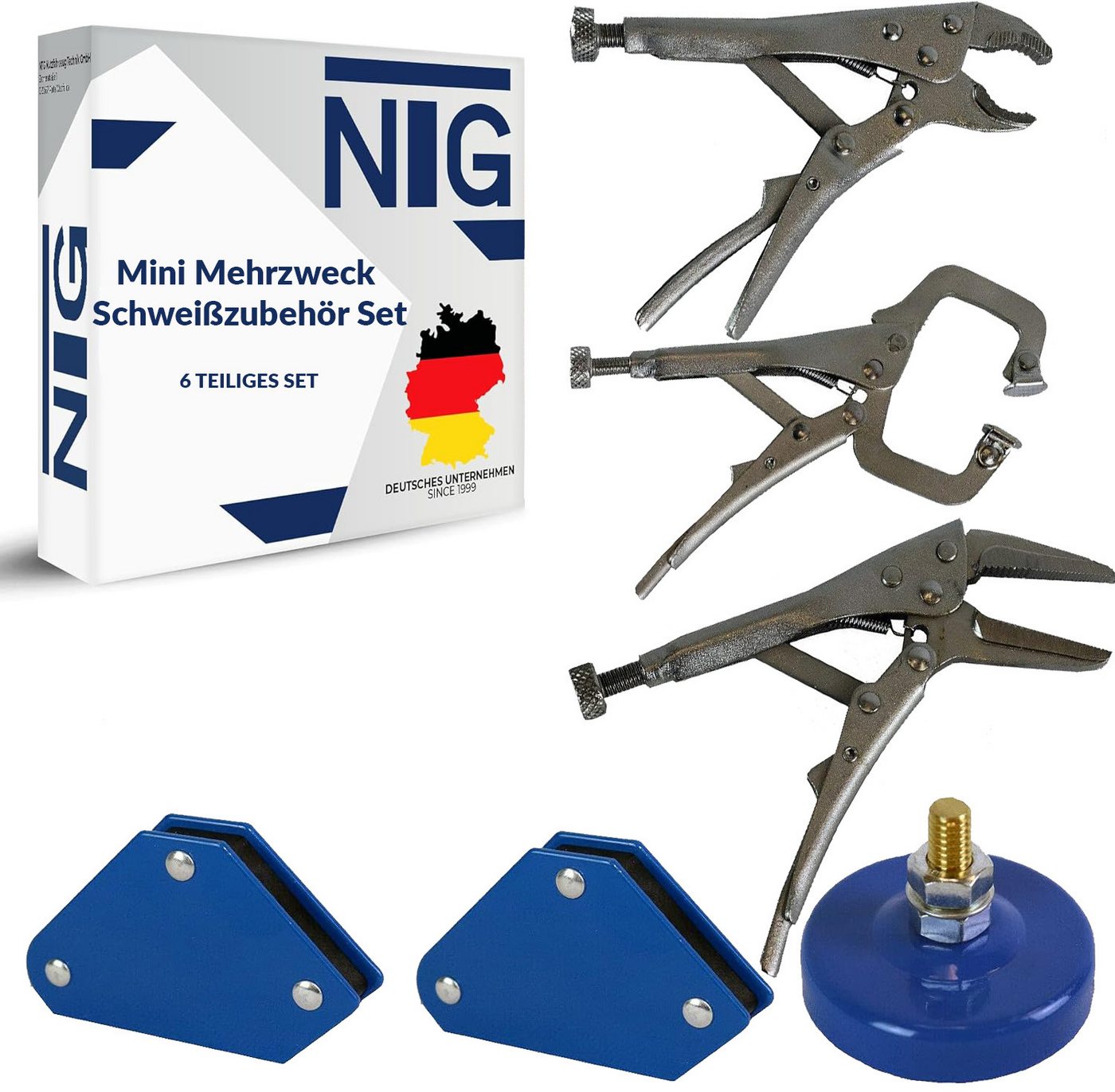 NTG Nutzfahrzeug Technik GmbH Elektrowerkzeug-Set Mini Mehrzweck Schweißzubehör Set, 2x Magnet-Schweißwinkel NTG Nutzfahrzeug Technik GmbH Elektrowerkzeug-Set Mini Mehrzweck Schweißzubehör Set, 2x Magnet-Schweißwinkel von NTG Nutzfahrzeug Technik GmbH