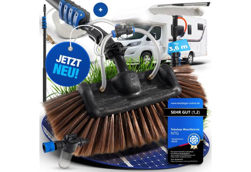 NTG Nutzfahrzeug Technik GmbH Reinigungsbürste Teleskopwaschbürste 3,6m, 4,6m, 7m +Mikrofasertuch & Abzieher, extra weiche Borsten NTG Nutzfahrzeug Technik GmbH Reinigungsbürste Teleskopwaschbürste 3,6m, 4,6m, 7m +Mikrofasertuch & Abzieher, extra weiche Borsten von NTG Nutzfahrzeug Technik GmbH