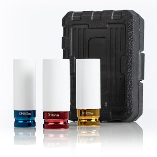 Steckschlüssel Satz, Antrieb 1/2 Zoll, SW 17/19/21 mm, Nüsse, Schonnüsse, 3-teilig, in praktischem Case, für Radmontage, Schonnüsse für Alufelgen Steckschlüssel Satz, Antrieb 1/2 Zoll, SW 17/19/21 mm, Nüsse, Schonnüsse, 3-teilig, in praktischem Case, für Radmontage, Schonnüsse für Alufelgen von NTG