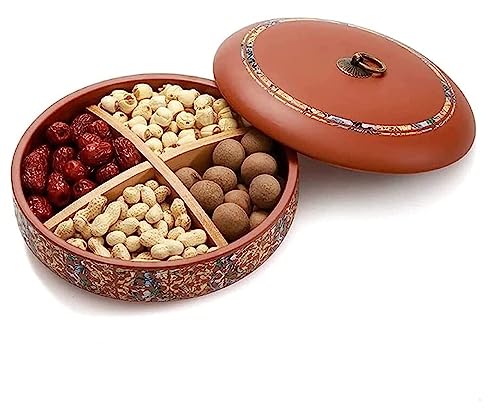NTIYOU Obstschalen Hochzeit Obstteller Trockenfrüchte Tablett Pralinenschachtel Haushalt Wohnzimmer Couchtisch Fach Snack Obst von NTIYOU