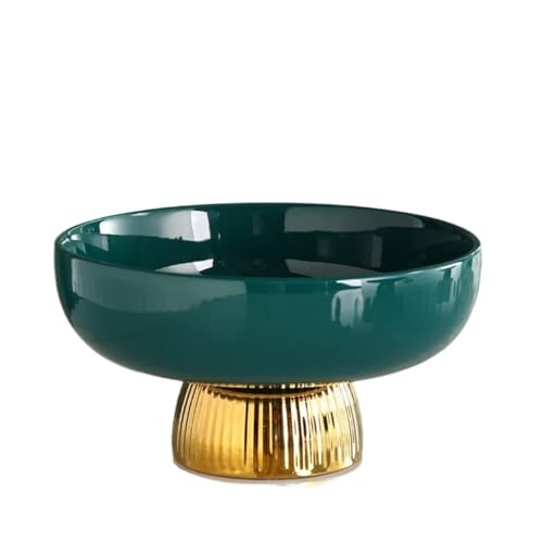 NTIYOU Obstschalen Obstschale Neue Keramik Obstteller Home Wohnzimmer Moderne Couchtisch Obstteller High-End Kreatives Licht Obst(Green,S) von NTIYOU
