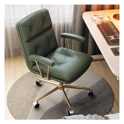 NTIYOU Schreibtischstuhl Bequemer und atmungsaktiver Schreibtischstuhl, höhenverstellbarer Computerstuhl, 360° drehbare Stühle, exquisites Aussehen Komfortabel (Color : Green-) von NTIYOU