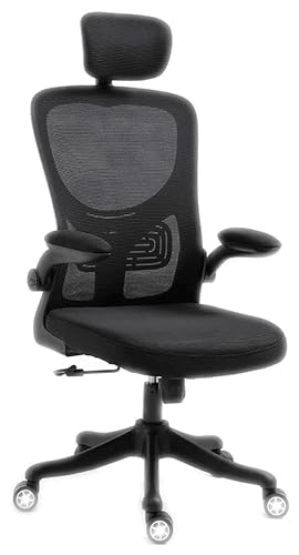 NTIYOU Schreibtischstuhl Ergonomischer Bürostuhl, höhenverstellbar, drehbarer Schreibtischstuhl mit Armlehnen, Computerstuhl, Komfortstühle, Lordosenstütze Komfortabel(C) von NTIYOU