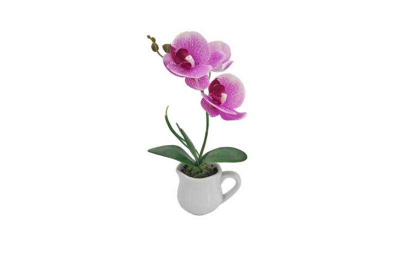 Kunstblume Kunstblume pink Orchidee im Topf Leilani Orchidee, NTK-Collection, Höhe 27 cm, Kunstpflanze Dekoration Rosen von NTK-Collection