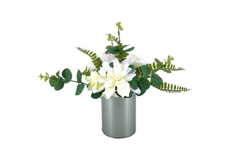 Kunstblume Kunstblume weiße Jasmin in Vase Leilani Jasmin, NTK-Collection, Höhe 28 cm, Kunstpflanze Dekoration Jasminblüte von NTK-Collection