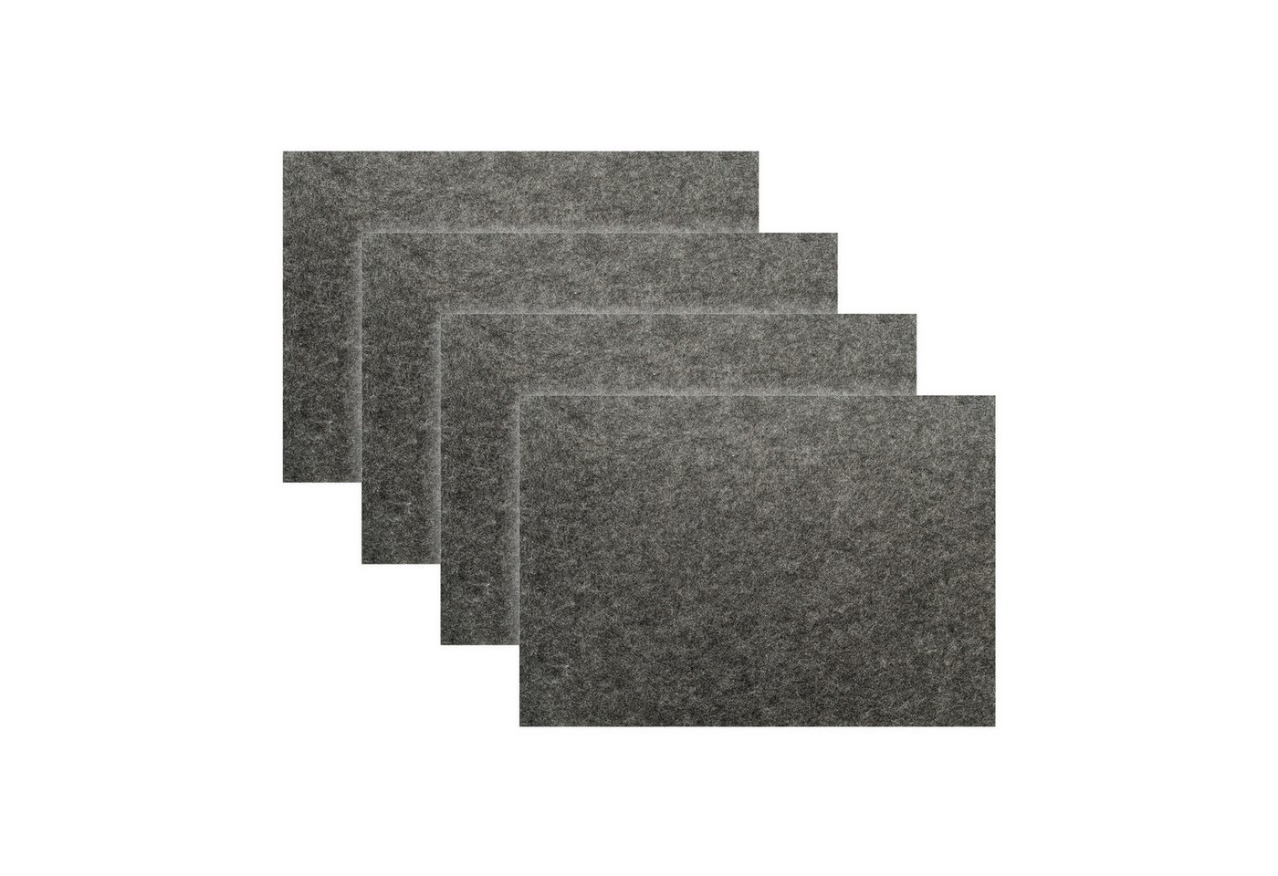 NTK-Collection Platzset Platzmatte Vanessa Grau 4er-Set, (Set, 4-St., 4 Platzmatten), Tischset Filz von NTK-Collection