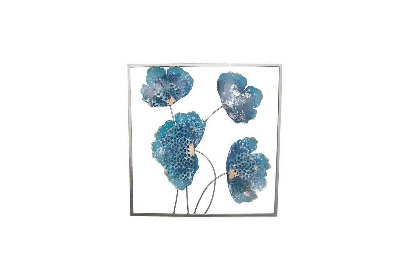 NTK-Collection Wanddekoobjekt Wanddeko Blue Flower (Stück, 1 St) von NTK-Collection