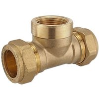 Messing-Klemm-T-Stück für Kupferrohre - 28 x 1'' IG x 28 mm für Heizung und Trinkwasser Messing-Klemm-T-Stück für Kupferrohre - 28 x 1'' IG x 28 mm für Heizung und Trinkwasser von NTM