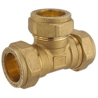 Messing-Klemm-T-Stück für Kupferrohre - 28 x 28 x 28 mm für Heizung und Trinkwasser Messing-Klemm-T-Stück für Kupferrohre - 28 x 28 x 28 mm für Heizung und Trinkwasser von NTM