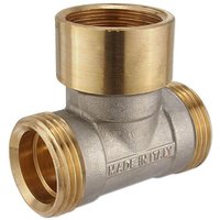 Messing T-Stück für Klemmringverschraubung 1'' Eurokonus - 1'' IG - 1'' Eurokonus Messing T-Stück für Klemmringverschraubung 1'' Eurokonus - 1'' IG - 1'' Eurokonus von NTM