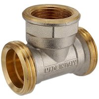 Messing T-Stück für Klemmringverschraubung 1'' Eurokonus - 3/4'' IG - 1'' Eurokonus Messing T-Stück für Klemmringverschraubung 1'' Eurokonus - 3/4'' IG - 1'' Eurokonus von NTM