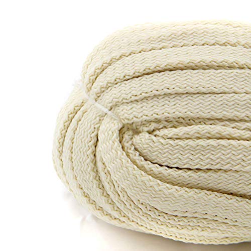 nts Nähtechnik 50m Flachkordel aus Polyester ohne Kern 8mm breit (Creme) von nts Nähtechnik