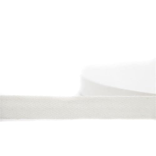 NTS-Nähtechnik 50m Rolle Köperband | Nahtband | 100% Baumwolle | Weiß 20mm von NTS-Nähtechnik