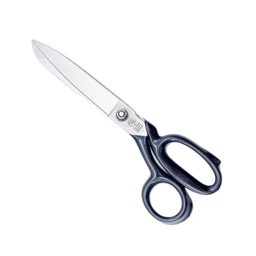 NTS Schneiderschere für Linkshänder | Stoffschere | Textilschere | Blaugepließtet | Linkshänder Schere | 8,0'' (21cm) | Aus geschmiedetem Kohlenstoffstahl C60 | von NTS-Solingen