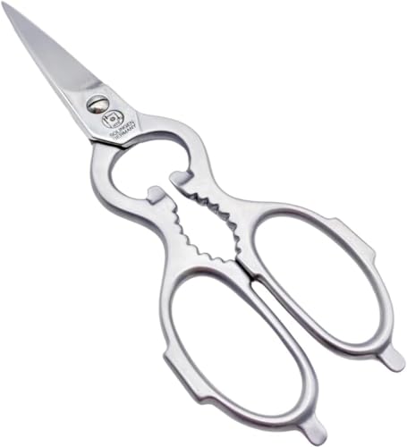 NTS Solingen Geschmiedete Küchenschere aus rostfreiem Edelstahl, Made in Germany, Hochwertige Haushaltsschere für Rechts- und Linkshänder geeignet, Scharfe Schere für die Küche, Made in Germany von NTS-Solingen