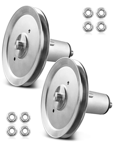 NTSUMI 2 Stück Deckspindel passend für Gravely Ariens 51537300 51530700 ZTX ZT XL Ikon XD 60 Edge 42 Rasenmäher, Spindel mit Riemenscheibe von NTSUMI