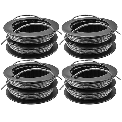 NTSUMI Doppelschnurspule für Toro 88616 60 V Max Flex-Force Power System 33 cm 38,1 cm Rasentrimmer 51881 51834 51821 51831 51831T, Dual Trimmer Line Nylon Auto Feed Spule, 4 Stück von NTSUMI