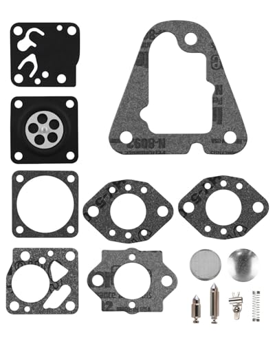 NTSUMI Vergaser-Reparatur-Umbau-Set passend für Tillotson HU10A HU10B HU10C Vergaser Poulan S25DA S25CVA Kettensäge, Motorvergaser-Membrandichtungswerkzeug-Set von NTSUMI