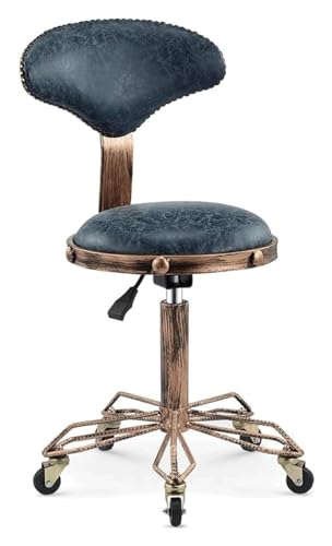 Barhocker Barstühle Barhocker mit hohen Beinen, verstellbarer runder Ledersitz, drehbarer Barhocker, Barstühle im Retro-Design mit stilvoller Rolle Style (Color : C) von NTTNL