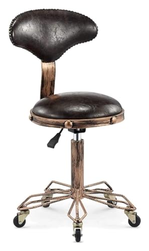 Barhocker Barstühle Barhocker mit hohen Beinen, verstellbarer runder Ledersitz, drehbarer Barhocker, Barstühle im Retro-Design mit stilvoller Rolle Style (Color : D) von NTTNL