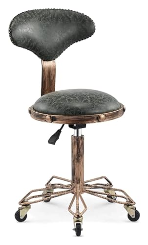 Barhocker Barstühle Barhocker mit hohen Beinen, verstellbarer runder Ledersitz, drehbarer Barhocker, Barstühle im Retro-Design mit stilvoller Rolle Style (Color : E) von NTTNL