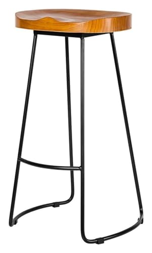 NTTNL Barhocker Hohe Küchen-Barhocker, Stühle mit Fußstütze, Holzsitze for Zuhause, Frühstück, Bar, Theke, Küchen, einfache Montage, Industrie-Stil Style (Size : Height 45cm) von NTTNL