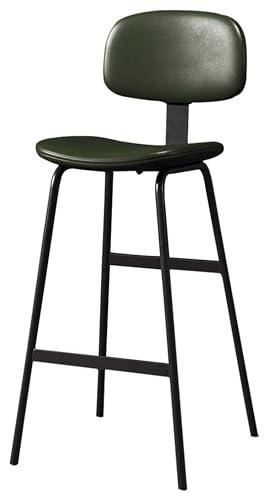 NTTNL Barhocker Theken-Barhocker, Kunstledersitz mit hoher Rückenlehne, Fußstütze, Esszimmerstuhl, Wohnmöbel for Küche, Pub, Bistro Style (Color : #2, Size : Height 75cm) von NTTNL