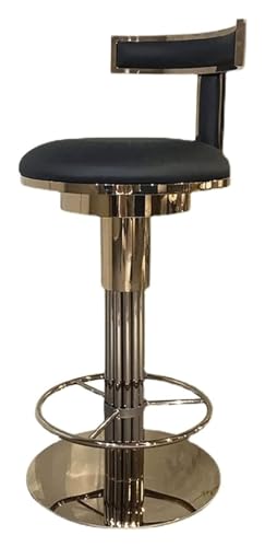 NTTNL Barhocker Verstellbarer Barhocker, Sitzhöhe 67–80 cm, Barhocker, ergonomisch, bequem, drehbar, Rückenlehne, PU-Dreh-Barstuhl Style von NTTNL