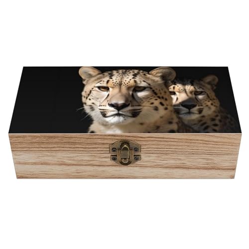 NTVOWPZO Aufbewahrungsbox aus Holz, weißer Panther-Holz, Geschenkbox mit Scharnierdeckel, Vintage-dekorative Boxen, Schmuck-Erinnerungsbox für Schmuck, Kunst, Hobbys, Zuhause, Aufbewahrung, Schatz, von NTVOWPZO