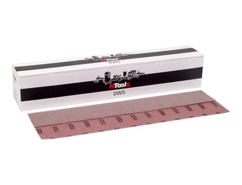NTools DWS - Netz-Schleifstreifen 70 x 420 mm mit P240 Körnung | 50 Stück Schleifgitter 420mm | Schleifnetz 420mm für Handschleifer mit Absaugung und Handschleifblock von NTools