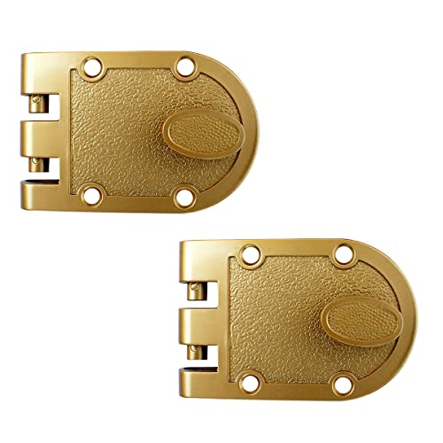 NU-SET Türschloss, NUSET gleichschließender Jimmy sicherer Einzylinder-Riegel Türbeschlag, Heimwerker- und Türbeschläge, 2er-Set (bronzefarben) von NU-SET