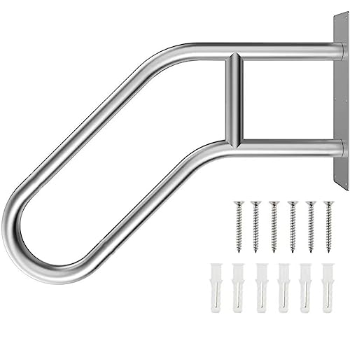 Handlauf Treppe 1–3 Stufen,Wandmontiertes Treppenhandläufe U-Förmiges Handläufe aus Edelstahl für Stufe Innen Außenbereich Geländer handlauf,Slive u,60cm/24in von NUACOS