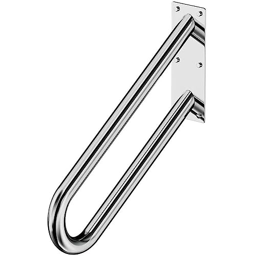 NUACOS Handlauf Treppe 1–3 Stufen,Wandmontiertes Treppenhandläufe U-Förmiges Handläufe aus Edelstahl für Stufe Innen Außenbereich Geländer handlauf,Sliver u,70cm/28in von NUACOS
