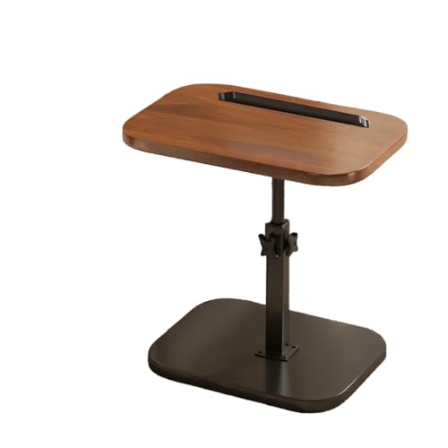 NUACOS C-förmiger Beistelltisch 360° drehbar Höhenverstellbar Anhebbarer Modernes Snack Kaffeetablett Metallrahmen Wasser und ölbeständige Für Schlaf Sofa Schlafzimmer,Walnut Wood NUACOS C-förmiger Beistelltisch 360° drehbar Höhenverstellbar Anhebbarer Modernes Snack Kaffeetablett Metallrahmen Wasser und ölbeständige Für Schlaf Sofa Schlafzimmer,Walnut Wood von NUACOS