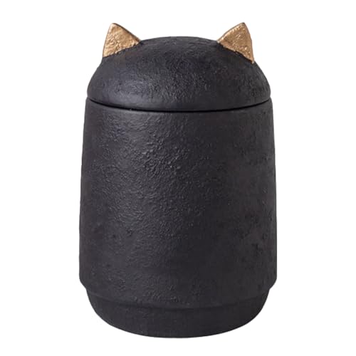 NUACOS Personalisierte Haustier-Keramikurne für Asche 520 ml feuchtigkeitsbeständig Gedenkbox aus Portlandzement Tierurnen für Kleine Katzen Hunde und Kaninchen Beerdigung,Schwarz NUACOS Personalisierte Haustier-Keramikurne für Asche 520 ml feuchtigkeitsbeständig Gedenkbox aus Portlandzement Tierurnen für Kleine Katzen Hunde und Kaninchen Beerdigung,Schwarz von NUACOS