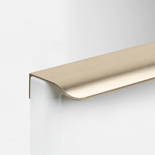 NUACOS Schrankgriff Versteckter Schubladengriff Aluminium Möbelgriffe, Geschwungener Cabinet Handles für Garderobe Kücheng Schrank Schublade,Brushed Gold,400mm NUACOS Schrankgriff Versteckter Schubladengriff Aluminium Möbelgriffe, Geschwungener Cabinet Handles für Garderobe Kücheng Schrank Schublade,Brushed Gold,400mm von NUACOS
