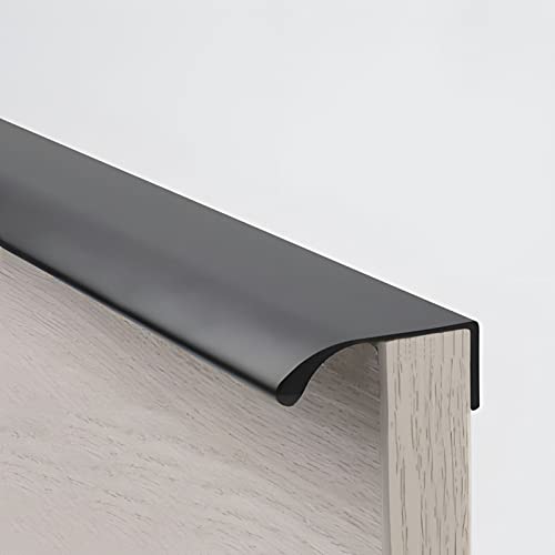 NUACOS Schrankgriffe - Modern, Aluminium, Schwarz, 40CM - Unsichtbare Griffe für Küchenschränke & Schubladen von NUACOS