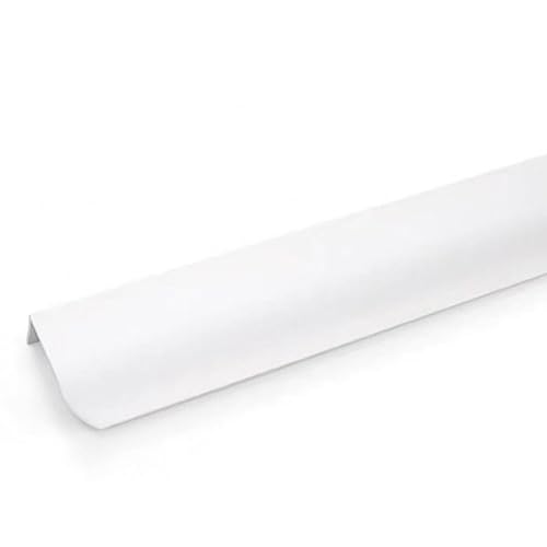 NUACOS Schrankgriffe Unsichtbare Möbelgriffe Moderne Küchengriffe Aluminium Schubladengriff Geschwungener Türgriff mit Schrauben für Küchenschränke Schublade,Weiß,500mm/19.6in von NUACOS