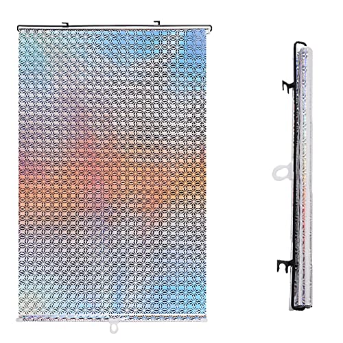 NUACOS Sonnenschutzrollos, Verdunkelungsvorhänge Mit Saugnäpfen Ohne Bohren, Fensterrollo Sonnenschutz Verdunkelungsrollo Sichtschutz und Sonnenschutz,40cm*125cm von NUACOS