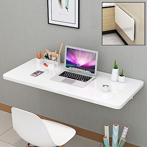 NUACOS Wandklapptisch, Klapptisch Wandmontage Zusammenklappbarer Computertisch Aus Massivholz wandklapptisch Balkon, klapptisch für Küche Zimmer Wohnzimmer Kinderzimmer,60x40cm von NUACOS