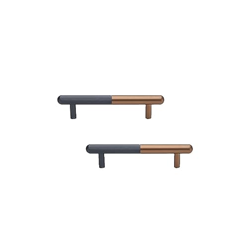 NUALLY Zuggriff für Kabinett Kleiderschrank Schublade Antike Europäische Bar Stil Möbel Hardware mit Schrauben, 2 Stück (Farbe: Grau-Brown, Größe: 96 mm) von NUALLY