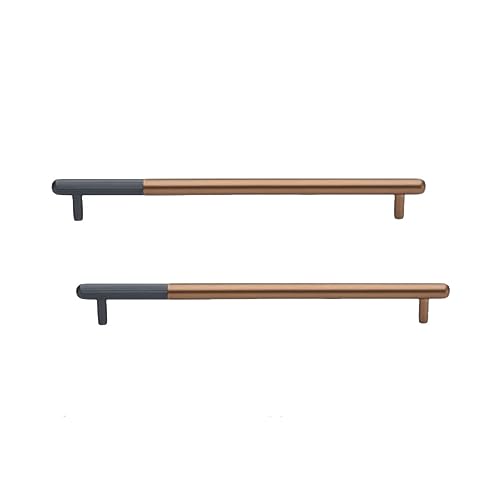 NUALLY Zuggriff für Kabinett Kleiderschrank Schublade Antike Europäische Bar Stil Möbelgriff Hardware mit Schrauben, 2 Stück (Farbe: Grau-Brown, Größe: Pitch-row 800 mm) von NUALLY
