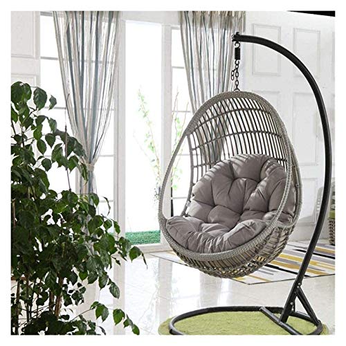 Garten Patio Rattan Schaukelstuhl Kissen, Schaukel Hängesessel Sitzkissen Hängen Ei Hängematten Stuhl Pads Wasserdicht Verdicken Nest Zurück Für Terrassengarten, 86 x 120 cm Möbeldekorat