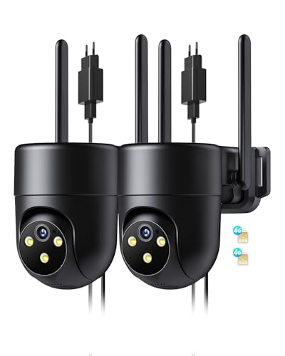NUASI 4G LTE Überwachungskamera Aussen mit SIM Karte, 2-Stück Outdoor Kamera Überwachung Ohne WLAN mit AI Personenerkennung, 2K Farb-Nachtsicht, 2-Wege-Audio, IP66 Wasserdicht NUASI 4G LTE Überwachungskamera Aussen mit SIM Karte, 2-Stück Outdoor Kamera Überwachung Ohne WLAN mit AI Personenerkennung, 2K Farb-Nachtsicht, 2-Wege-Audio, IP66 Wasserdicht von NUASI